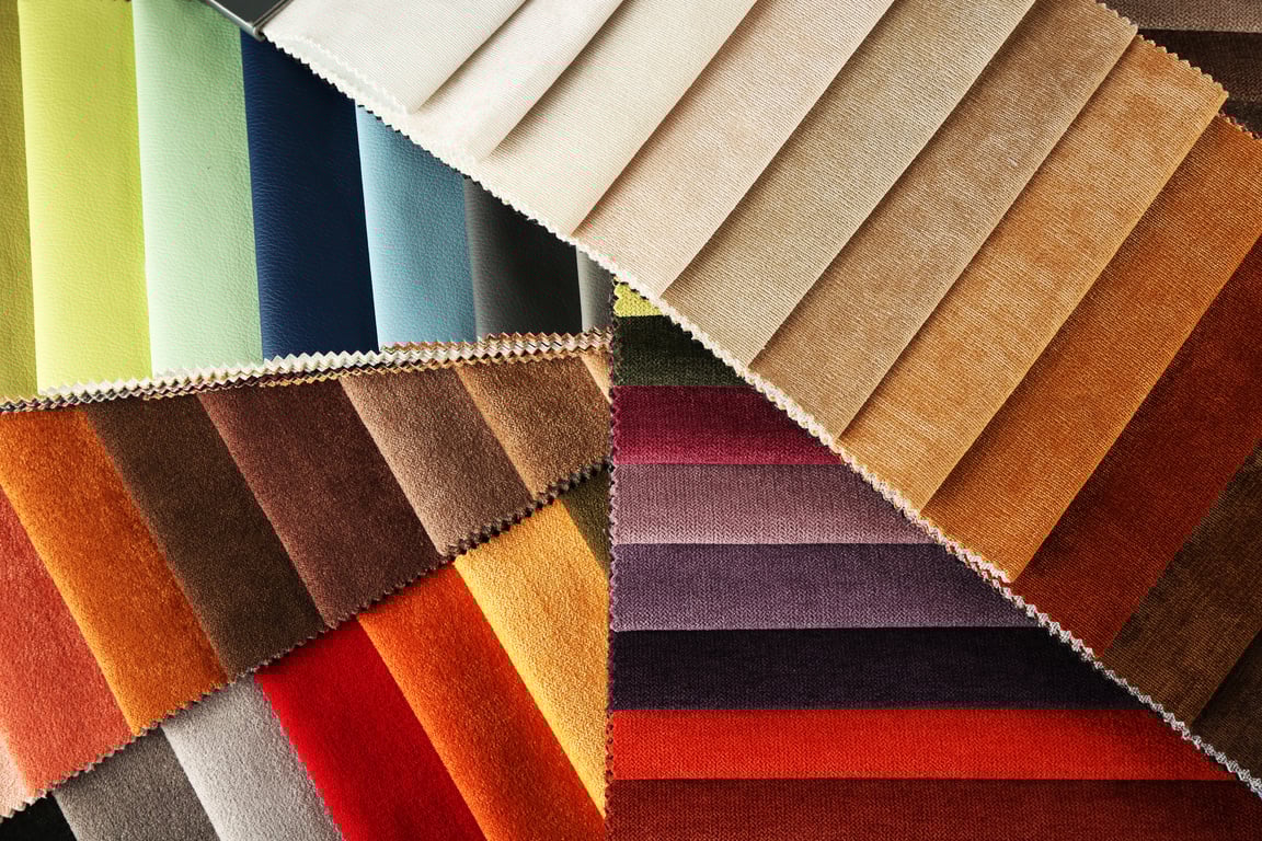 Assorted Fabric Swatches Background